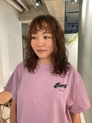 セミロング レディースモデル カット/中川翔太のヘアスタイル