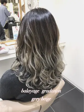 ミディアム カラー 山崎俊輔/髪質改善 /バレイヤージュのヘアスタイル