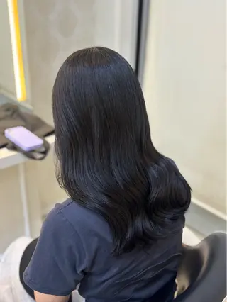 セミロング カラー はらだ すずのヘアスタイル