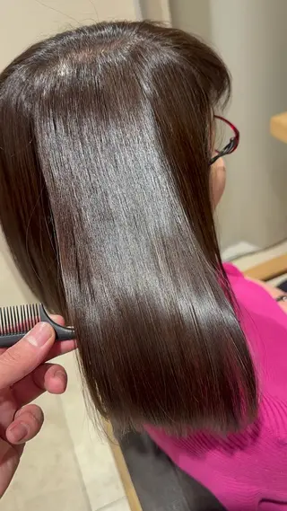ミディアム カラー パーマ ヘアアレンジ 髪質改善/韓国風 レイヤー/田村祐樹のヘアスタイル
