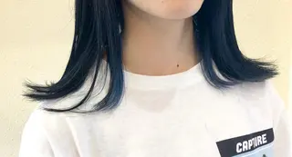 ミディアム 中川 茜里のヘアスタイル
