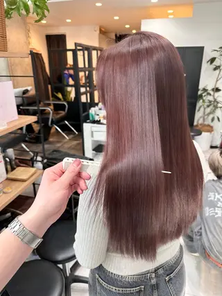 セミロング ✨透明感カラー/縮毛 恵比寿HAYATO✨のヘアスタイル