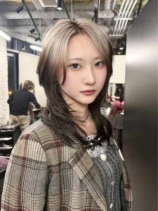 ミディアム 秋山 輝星のヘアスタイル