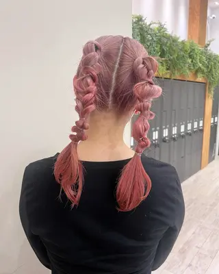 ミディアム カラー 顔まわり🎀レイヤー 心斎橋【あやか】🎀のヘアスタイル