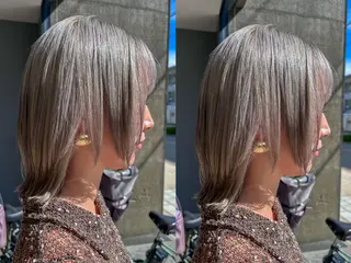 ミディアム sara中谷 哲のヘアスタイル