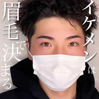 メンズ アイブロウ まつパ／眉毛／梅田／ 金子乃愛のマツエク・マツパデザイン
