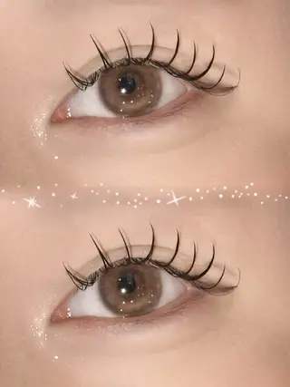 マツエク・マツパ 𝗘𝗬𝗘𝗟𝗔 SAKURA˙⋆✮のマツエク・マツパデザイン