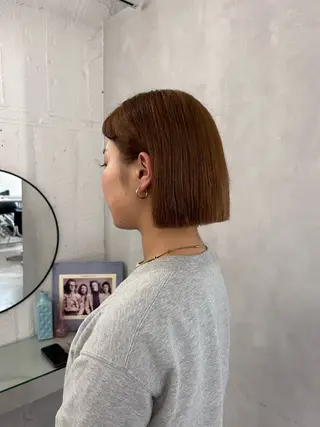 ショート カラー 切りっぱなしBOB 職人💜Anzuのヘアスタイル
