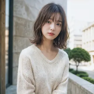 ミディアム カラー Graph. （グラフ）立川🪽✨のヘアスタイル