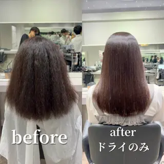 ロング 40代以降の 縮毛矯正専門家のヘアスタイル