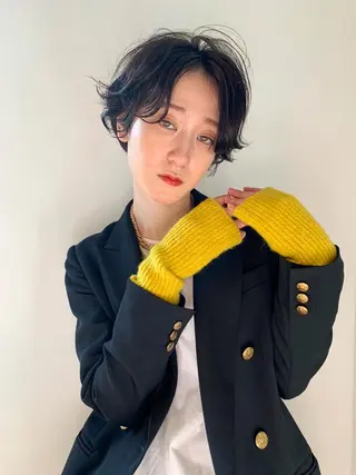 ショート カラー パーマ CEINE PATHのヘアスタイル