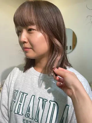 ミディアム カラー sakura🌸 レイヤー/韓国ヘアのヘアスタイル