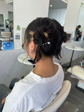 セミロング ヘアアレンジ 🫧ヒシダアキ taboo.i🫧のヘアスタイル