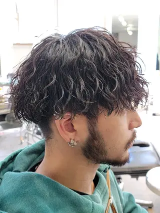 パーマ メンズ fifth/原宿/ カットモデル/カズのヘアスタイル