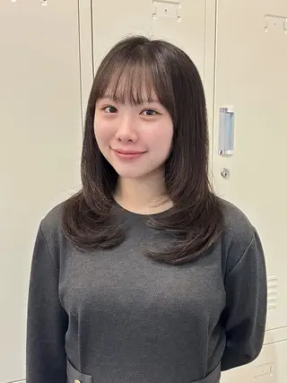 ミディアム 梅田/髪質改善× 艶カラー💎miyuのヘアスタイル