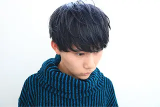 ミディアム メンズ soins de MaLilyのヘアスタイル