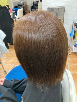 セミロング カラー 縮毛矯正/ /関内/あべももこのヘアスタイル