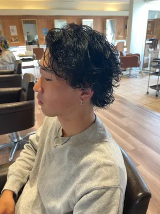 パーマ メンズ エアフローウィズザガーデン所属・村松 寛太のヘアスタイル