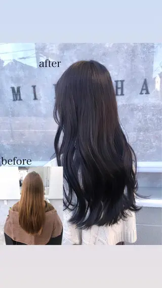 セミロング カラー 韓国ヘア🇰🇷 RYOTAのヘアスタイル