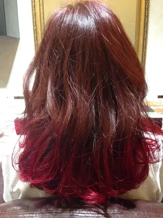 セミロング ロング カラー 田中 光のヘアスタイル