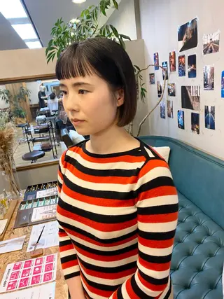 ショート デザインカラー/ボブ ブリーチカラー/ユリのヘアスタイル