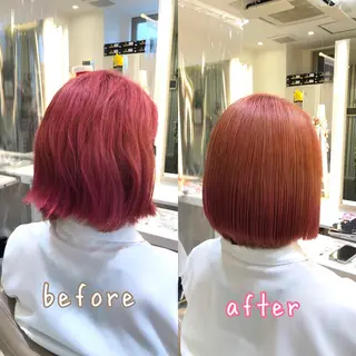 ショート パーマ 安井　昴 💫ブリーチ縮毛矯正のヘアスタイル