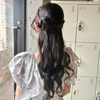 セミロング ヘアアレンジ 透明感カラー/赤み消 しカラー/もものヘアスタイル