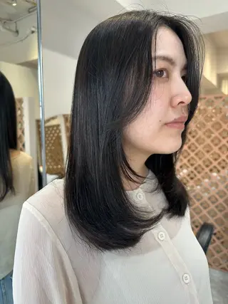 セミロング AYAKA 下北沢suuのヘアスタイル