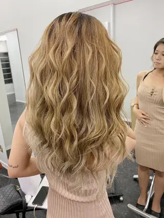 ロング カラー メンズ 🧡可愛い色落ち🧡 ハイトーン特化🧡のヘアスタイル