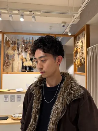 パーマ メンズ anju.カット 透明感カラー/パーマのヘアスタイル