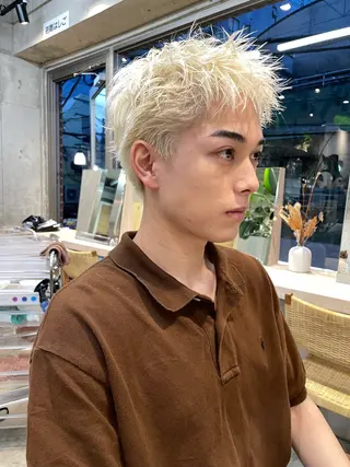 ショート メンズブリーチカラー ❤︎hirokoのヘアスタイル