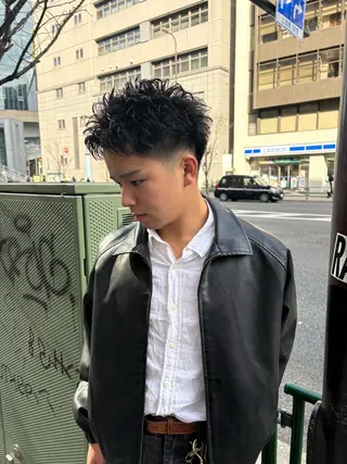 ショート パーマ メンズ 💈メンズ短髪特化 ✂︎伊藤大輝💈のヘアスタイル