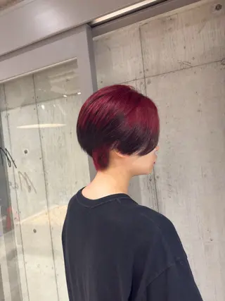 ショート カラー 柔め透明感血色カラー 暖色/レイヤー/ゆいのヘアスタイル