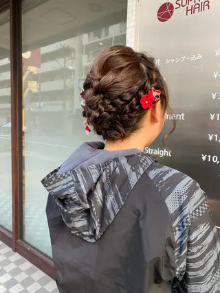 ロング ヘアアレンジ サプリームヘア 飯田みち瑠のヘアスタイル