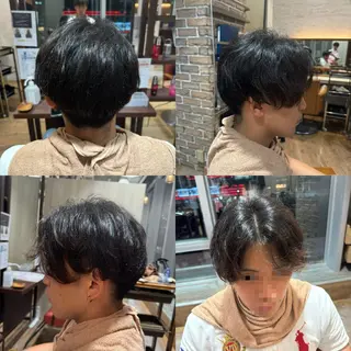 ミディアム パーマ メンズ ☆レディースショート ☆吉崎☆のヘアスタイル