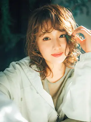 ミディアム パーマ ヘアアレンジ 【公式】amble luxe池袋東口🩷のヘアスタイル