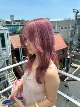 ロング カラー HANAME 原宿美容室のヘアスタイル