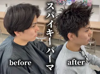ショート パーマ メンズ 亀井隆汰/メンズ専門 パーマ特化美容師のヘアスタイル