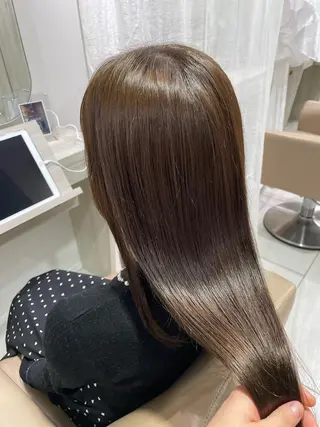 ロング カラー ハッシュカット 暖色カラー/伊藤菜月のヘアスタイル