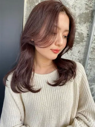 セミロング カラー Pia ツボイ ケイタのヘアスタイル