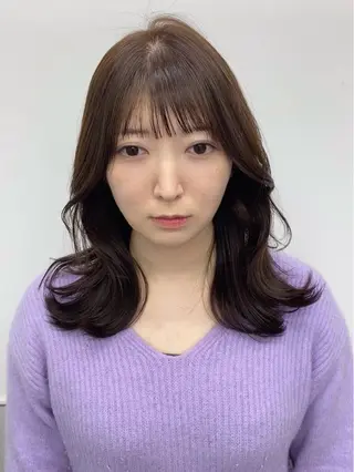 セミロング 韓国ヘア🇰🇷 スズキのヘアスタイル