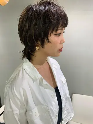 ショート カラー パーマ 👑満足度1000% 重村 春奈👑のヘアスタイル