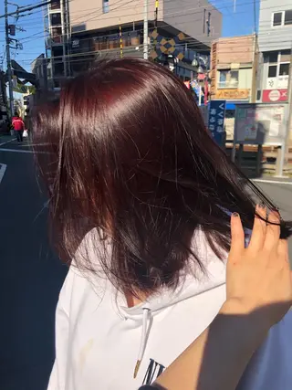 ミディアム カラー ウルフカット ハッシュカット/七海のヘアスタイル