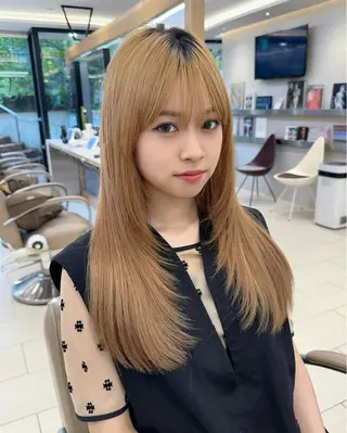 ロング カラー ✨小顔顔まわり✨ サイトウ　アツキのヘアスタイル