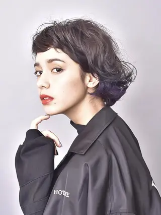 ミディアム カラー パーマ ヘアアレンジ メンズ キッズ ネイル マツエク・マツパ EnBlesS西宮 マンツーマン神道有基のヘアスタイル