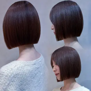 ミディアム カラー パーマ RYU/レイヤー /透明感艶カラーのヘアスタイル