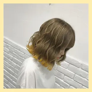 ミディアム 🤍ムラ修正ブリーチ 🤍原宿/YUUのヘアスタイル