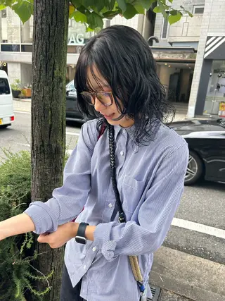 セミロング カラー stylist 倉本恋のヘアスタイル