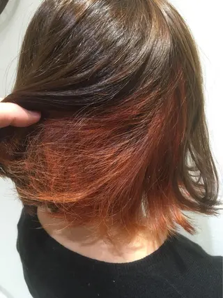 ミディアム カラー ヘアアレンジ 白髪ぼかしハイライト 茗荷谷駅徒歩2分のヘアスタイル