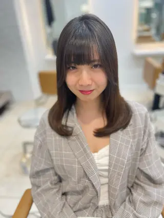 ロング 中顔面短縮 顔まわり新田大翔のヘアスタイル